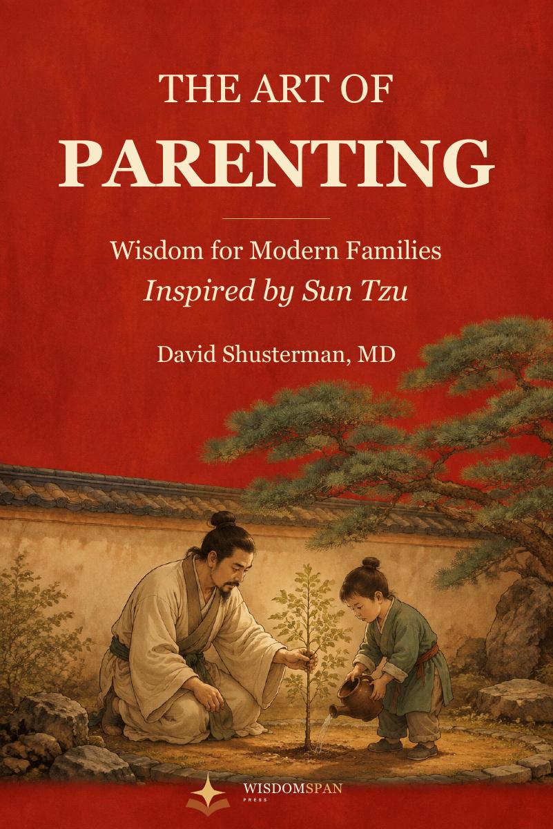 The Art of Parenting, red cover showing an adult and child tending a young tree